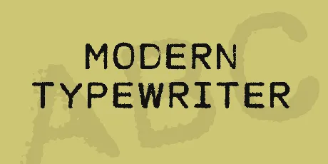 MODERN TYPEWRITER font