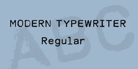 MODERN TYPEWRITER font