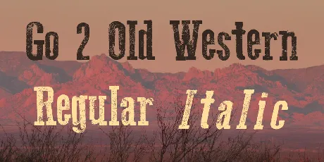 Go 2 Old Western font