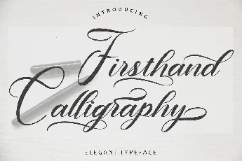 Firsthand Calligraphy font