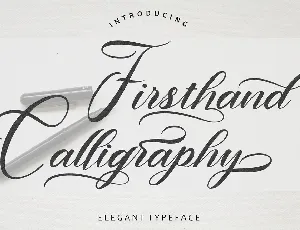 Firsthand Calligraphy font