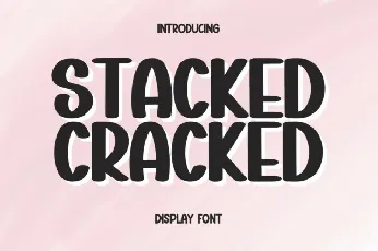 Stacked Cracked Display font