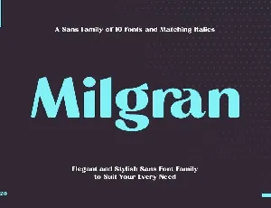 Milgran font