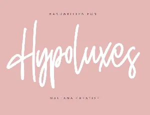 Hypoluxes Typeface font