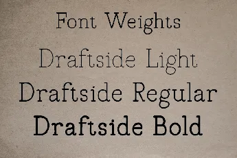 Draftside font