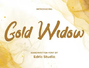 Gold Widow font