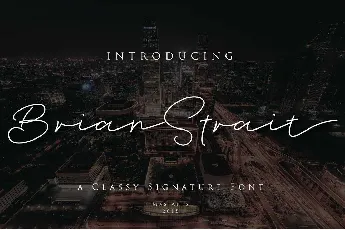 Brian Strait Signature Free Download font