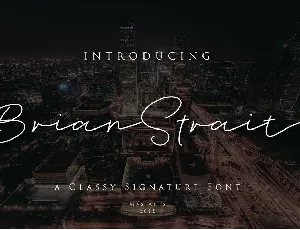 Brian Strait Signature Free Download font