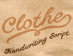 Clothe PERSONAL USE ONLY font