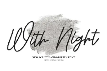 With Night Script font