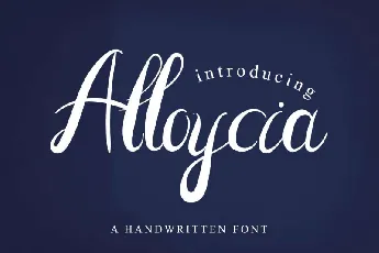 Alloycia Calligraphy font