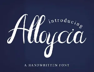 Alloycia Calligraphy font