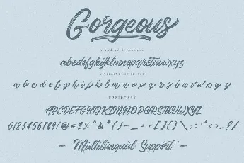 Gorgeous Script Typeface font