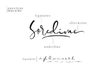 Soredime â€“ Signature font