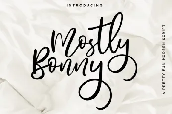 Mostly Bonny Script font