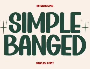 Simple Banged Display font