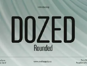 Dozed Rounded font