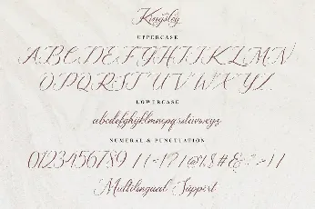 Kingsley Luxury Calligraphy font