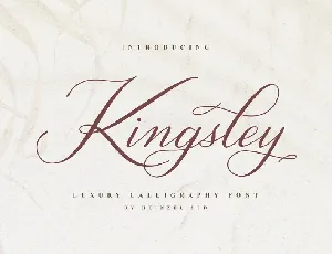 Kingsley Luxury Calligraphy font