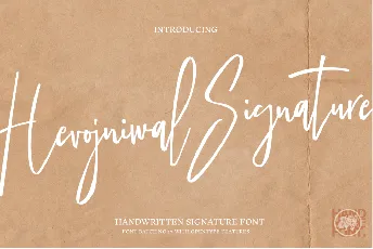 Hevojniwal Signature font