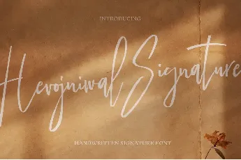 Hevojniwal Signature font