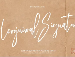 Hevojniwal Signature font