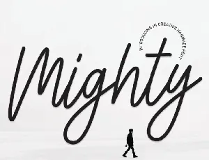 Mighty Script font