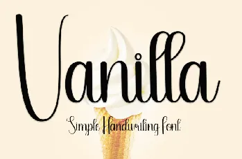 Vanilla Script Typeface font