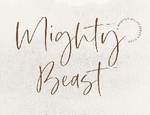 Mighty Beast font