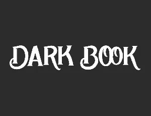 Dark Book font