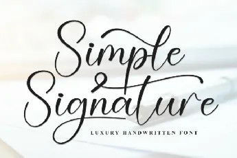 Simple Signature Script font