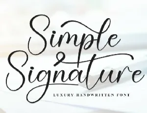 Simple Signature Script font