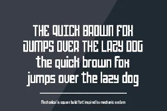 Mechanical Sans Serif font