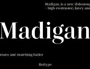 Madigan font