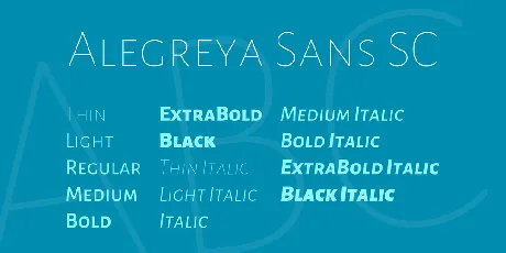 Alegreya Sans SC font