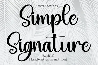 Simple Signature Typeface font