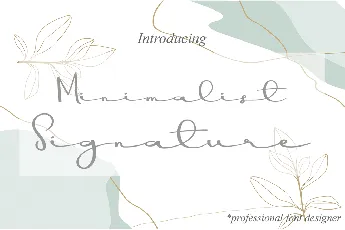 Minimalist Signature font