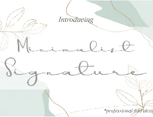 Minimalist Signature font