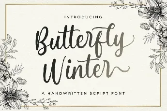 Butterfly Winter Script font