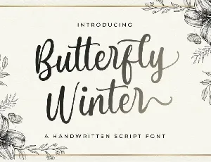 Butterfly Winter Script font