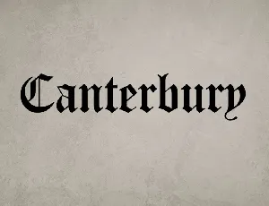 Canterbury font