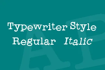 Typewriter Style font