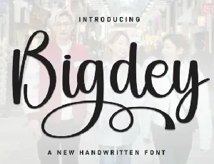 Bigdey Script font