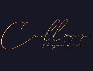 Callous Signature font