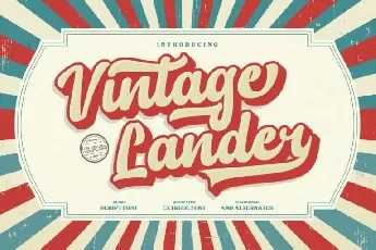 Vintage Lander font