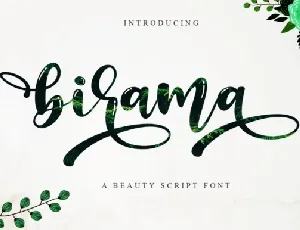 Birama Calligraphy Script font