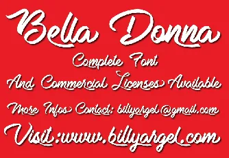 Bella Donna Personal Use font