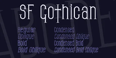 SF Gothican font