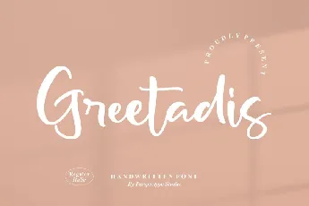 Greetadis font