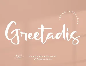 Greetadis font